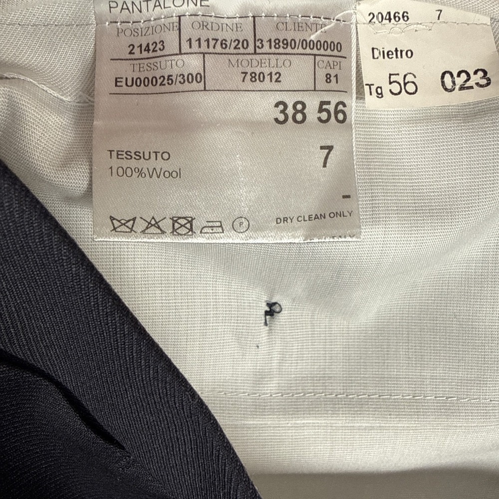 Canali Dress Pants Men's 38x29 Black Wool - Picture 8 of 9